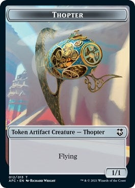 Thopter // Treasure Double-Sided Token (12 // 15) (Commander: Adventures in the Forgotten Realms)