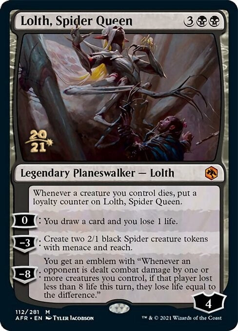 Lolth, Spider Queen (112) (Prerelease Cards)