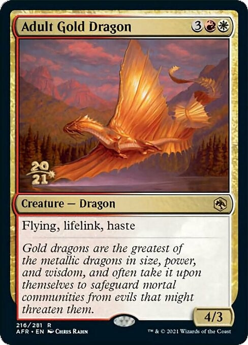 Adult Gold Dragon (216) (Prerelease Cards)