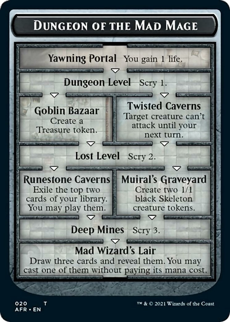 Dungeon of the Mad Mage Token (AFR) (20) (Oversize Cards)