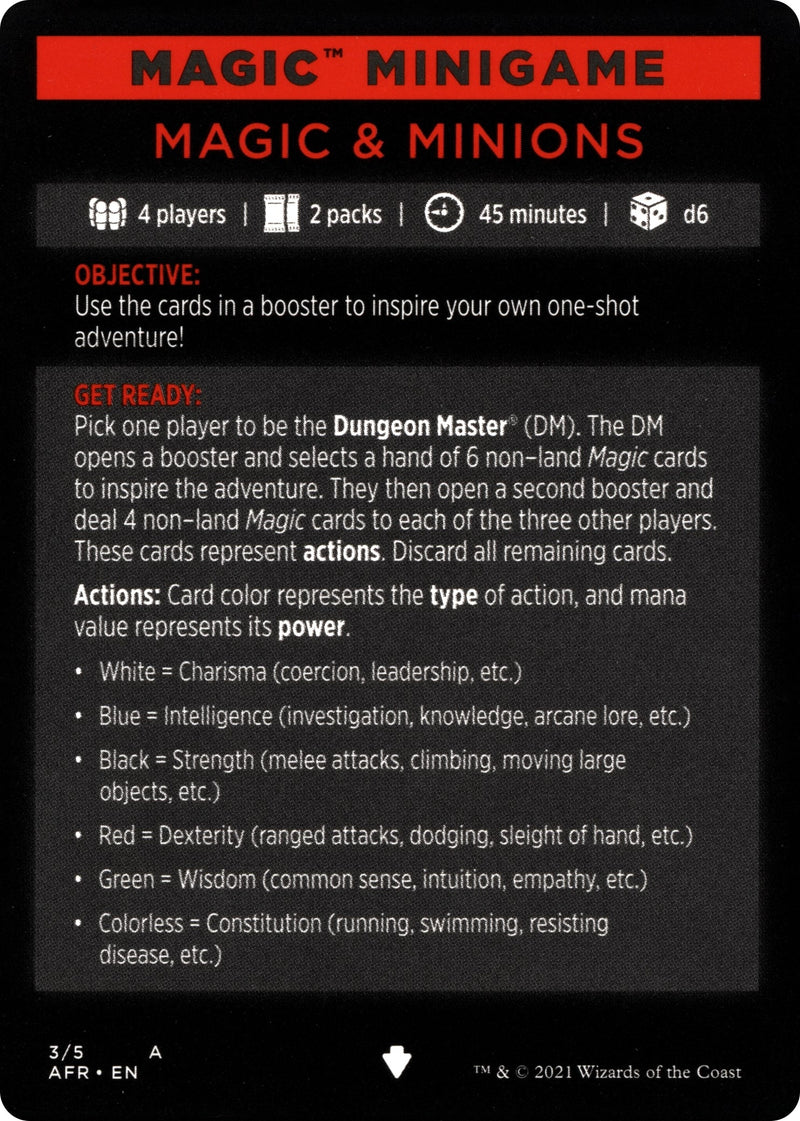 Magic Minigame: Magic & Minions (3) (Adventures in the Forgotten Realms)