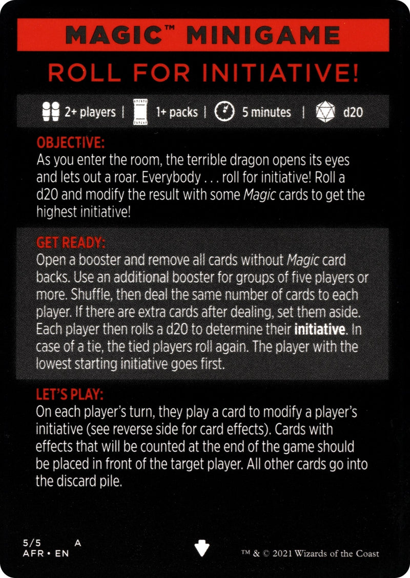 Magic Minigame: Roll for Initiative! (5) (Adventures in the Forgotten Realms)