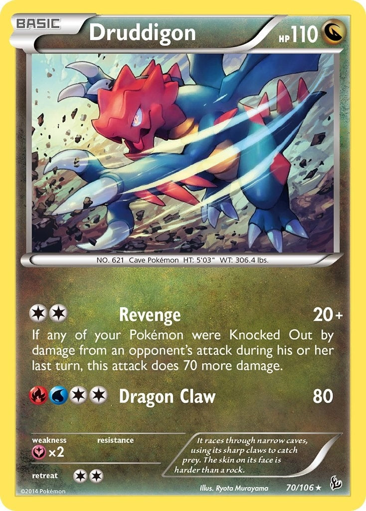 Image for Druddigon - 70/106 (Flashfire) (070/106) (Deck Exclusives) - Pokemon