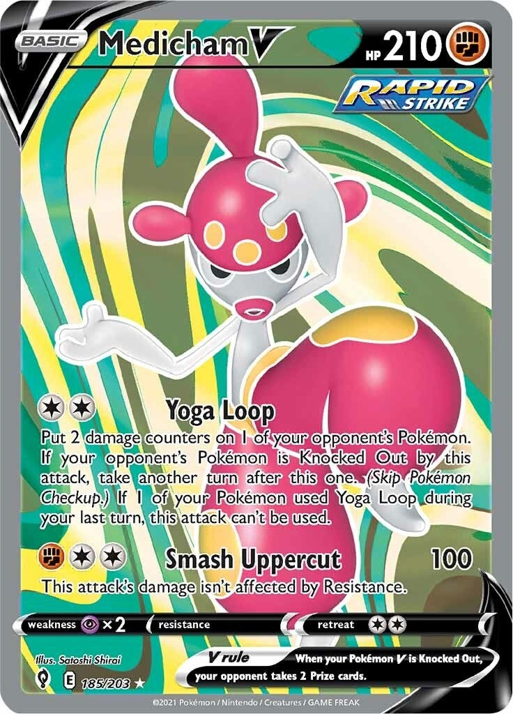 Image for Medicham V (Full Art) (185/203) (SWSH07: Evolving Skies) - Pokemon