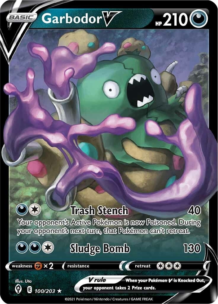 Image for Garbodor V (100/203) (SWSH07: Evolving Skies) - Pokemon