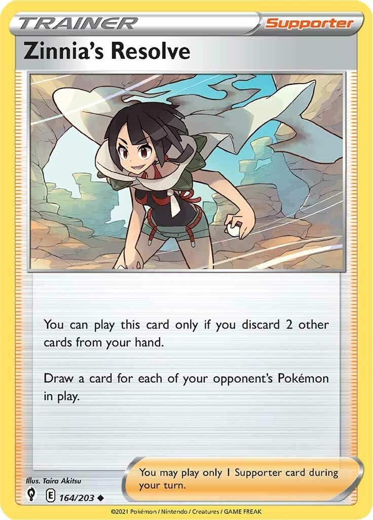 Image for Zinnia's Resolve (164/203) (SWSH07: Evolving Skies) - Pokemon