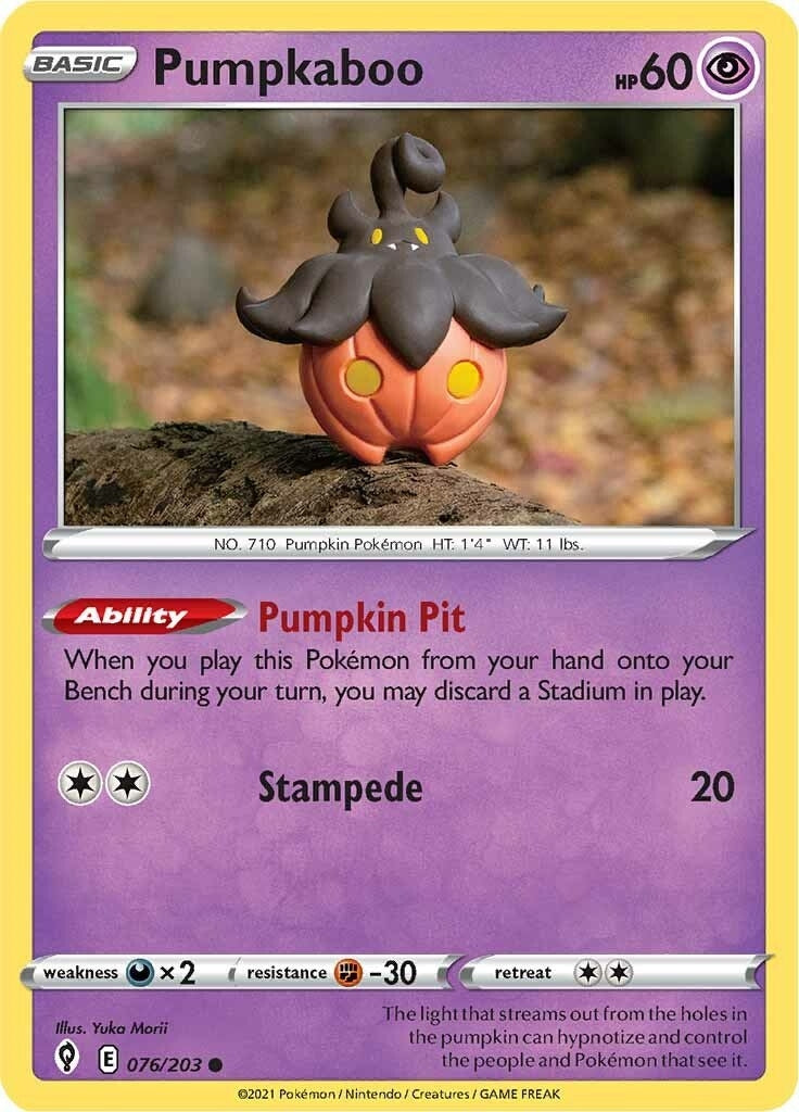 Image for Pumpkaboo (076/203) (SWSH07: Evolving Skies) - Pokemon