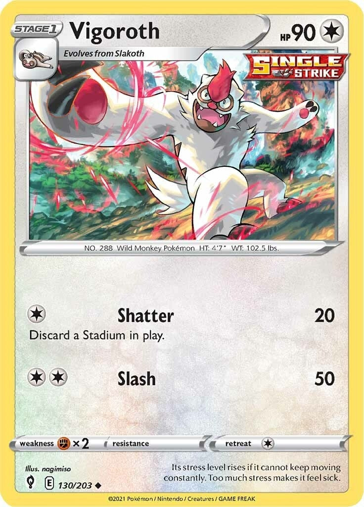 Image for Vigoroth (130/203) (SWSH07: Evolving Skies) - Pokemon