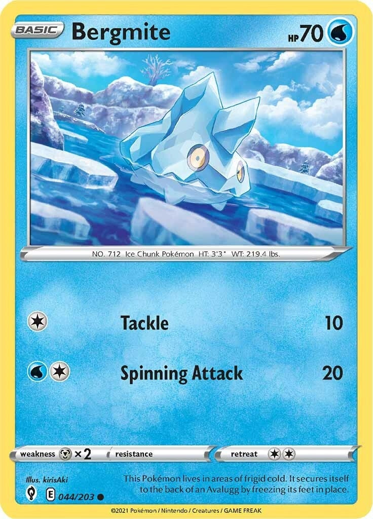 Image for Bergmite (044/203) (SWSH07: Evolving Skies) - Pokemon