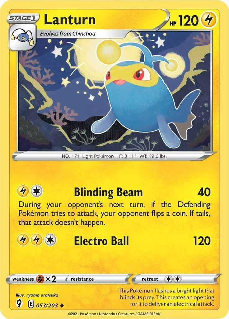 Image for Lanturn (053/203) (SWSH07: Evolving Skies) - Pokemon