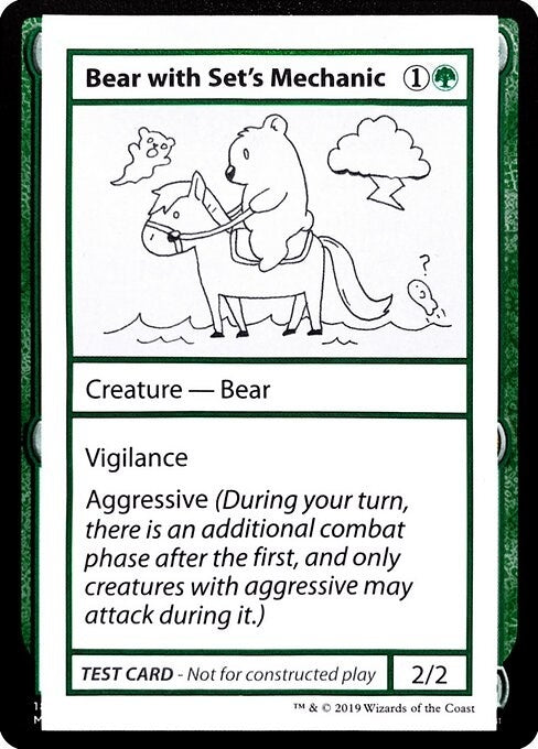 Bear with Set's Mechanic (No PW Symbol) (Mystery Booster: Convention Edition Exclusives)