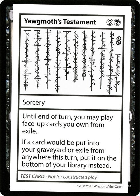Yawgmoth's Testament (No PW Symbol)