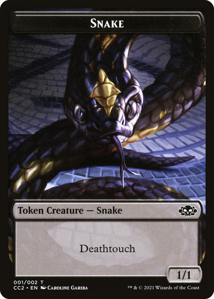 Snake // Zombie Double-Sided Token (Commander Collection: Black)