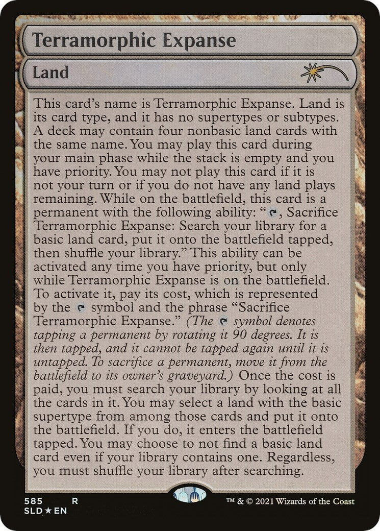 Terramorphic Expanse (Full-Text Lands) (585) (Secret Lair Drop Series)