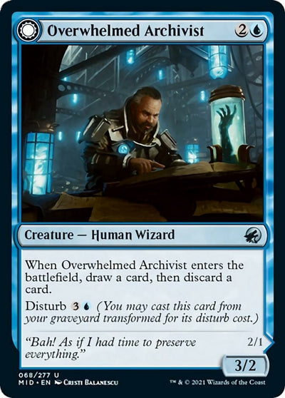 Overwhelmed Archivist (68) (Innistrad: Midnight Hunt)