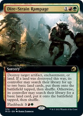Dire-Strain Rampage (Extended Art) (370) (Innistrad: Midnight Hunt)