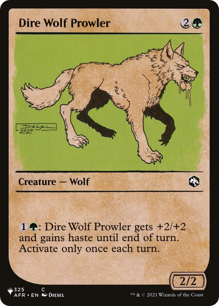 Dire Wolf Prowler (Showcase) (325/281) (The List Reprints)