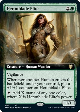 Heronblade Elite (Extended Art) (64) (Commander: Innistrad: Midnight Hunt)