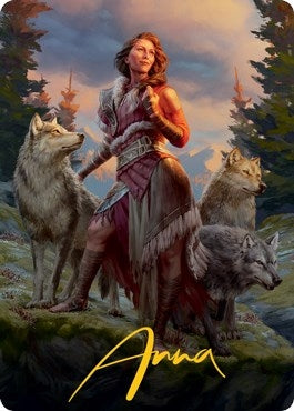 Arlinn, the Pack's Hope Art Card (01/81) (Gold-Stamped Signature) (1) (Art Series: Innistrad: Midnight Hunt)