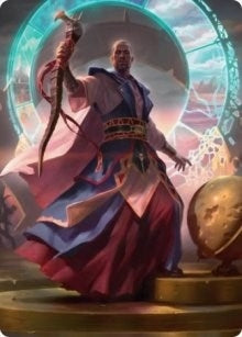 Teferi, Who Slows the Sunset Art Card (10) (Art Series: Innistrad: Midnight Hunt)