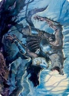 Moonrage Brute Art Card (14) (Art Series: Innistrad: Midnight Hunt)