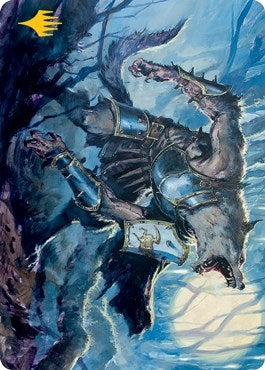 Moonrage Brute Art Card (Gold-Stamped Signature) (14) (Art Series: Innistrad: Midnight Hunt)
