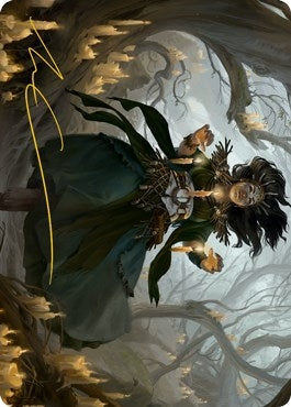 Candlegrove Witch Art Card (15/81) (Gold-Stamped Signature) (15) (Art Series: Innistrad: Midnight Hunt)