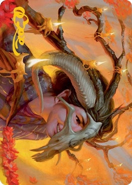 Hedgewitch's Mask Art Card (Gold-Stamped Signature) (17) (Art Series: Innistrad: Midnight Hunt)