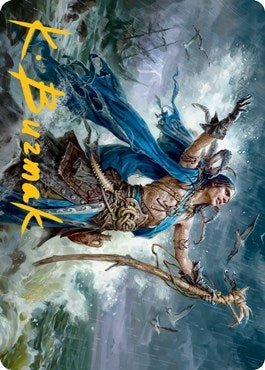 Lier, Disciple of the Drowned Art Card (Gold-Stamped Signature) (25) (Art Series: Innistrad: Midnight Hunt)
