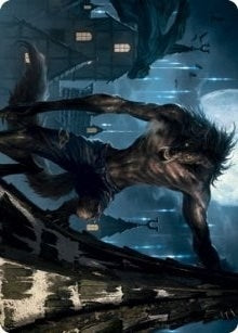 Stalking Predator Art Card (40) (Art Series: Innistrad: Midnight Hunt)