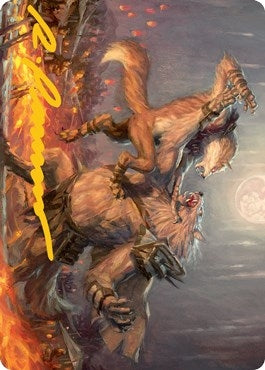 Duel for Dominance Art Card (Gold-Stamped Signature) (51) (Art Series: Innistrad: Midnight Hunt)