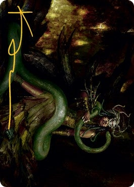 Saryth, the Viper's Fang Art Card (Gold-Stamped Signature) (53) (Art Series: Innistrad: Midnight Hunt)