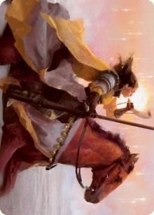 Sunrise Cavalier Art Card (69) (Art Series: Innistrad: Midnight Hunt)