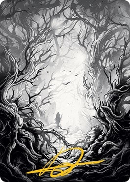 Forest Art Card (81/81) (Gold-Stamped Signature) (81) (Art Series: Innistrad: Midnight Hunt)