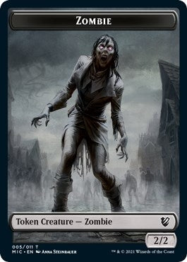 Image for Zombie (005 MIC) // Zombie (005 MID) Double-Sided Token (5 // 5) - Magic: The Gathering
