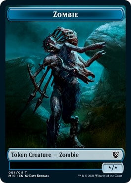 Zombie (004) // Zombie (005) Double-Sided Token (4 // 5) (Commander: Innistrad: Midnight Hunt)