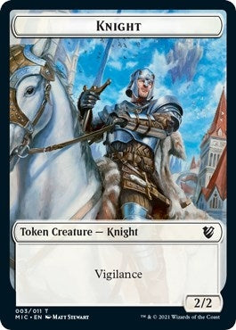 Knight // Wolf Double-Sided Token (3 // 13) (Commander: Innistrad: Midnight Hunt)