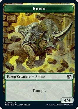 Rhino // Wolf Double-Sided Token (10 // 13) (Commander: Innistrad: Midnight Hunt)