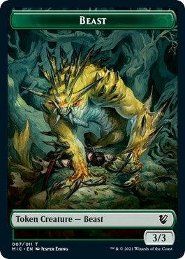 Beast // Spider Double-Sided Token (7 // 11) (Commander: Innistrad: Midnight Hunt)