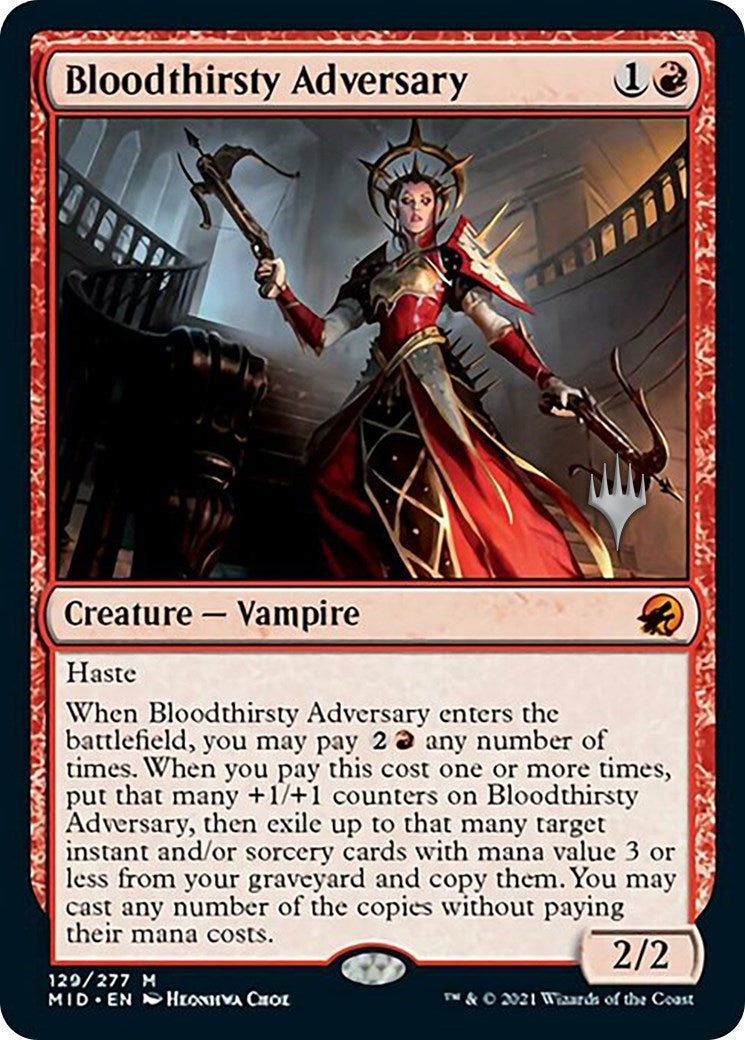 Bloodthirsty Adversary (129) (Promo Pack: Innistrad: Midnight Hunt)