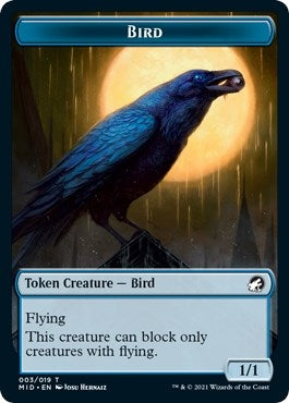 Bird Token (3) (Innistrad: Midnight Hunt)