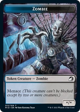 Image for Zombie (015) Token (15) - Magic: The Gathering