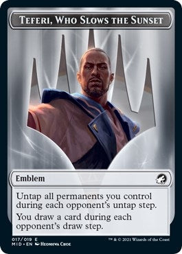Emblem - Teferi, Who Slows the Sunset (17) (Innistrad: Midnight Hunt)