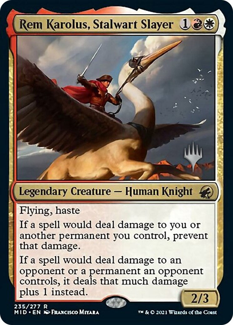 Rem Karolus, Stalwart Slayer (235) (Promo Pack: Innistrad: Midnight Hunt)
