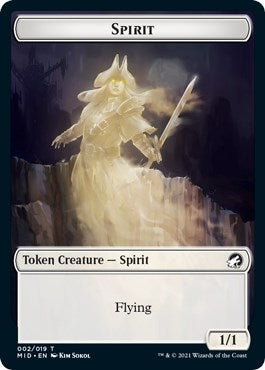 Spirit // Elemental Double-Sided Token (2 // 7) (Innistrad: Midnight Hunt)