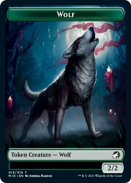 Image for Wolf // Emblem - Teferi, Who Slows the Sunset Double-Sided Token (13 // 17) - Magic: The Gathering