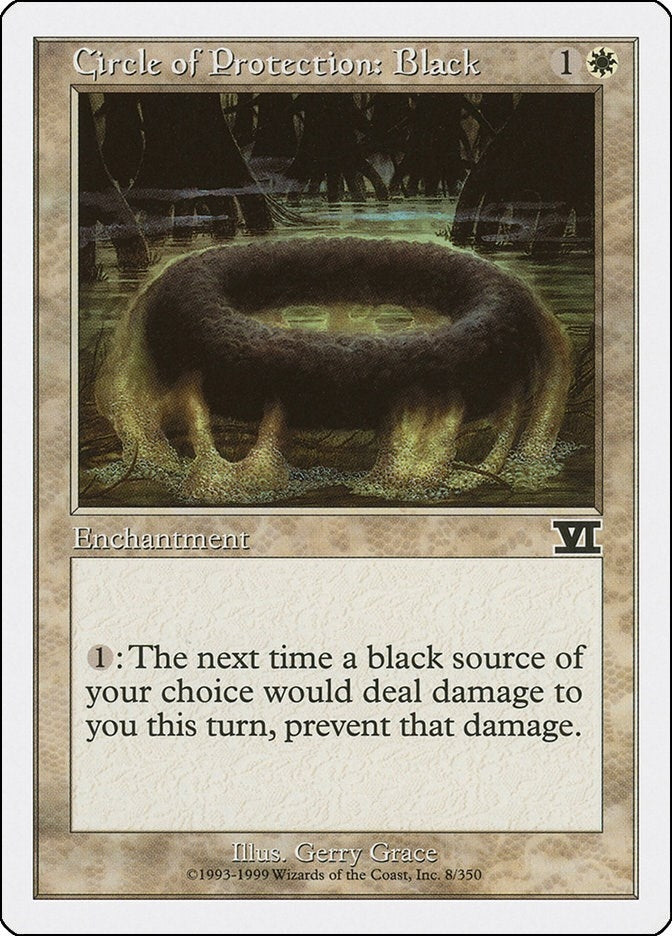Circle of Protection: Black (8) (Classic Sixth Edition)