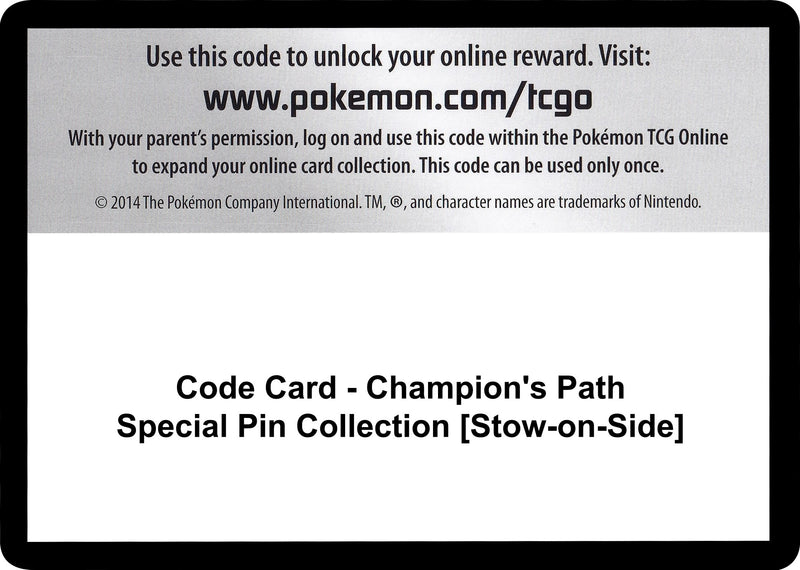 Image for Code Card - Champion's Path Special Pin Collection [Stow-on-Side] (Champion's Path) - Pokemon
