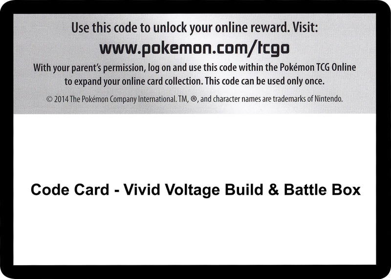 Image for Code Card - Vivid Voltage Build & Battle Box (SWSH04: Vivid Voltage) - Pokemon