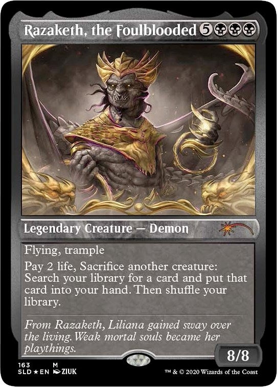 Razaketh, the Foulblooded (Foil Etched) (163) (Secret Lair Drop Series)